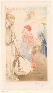 Lavandières sur un escalier le long de la Seine - Auguste Lepère (signed by artist)