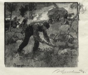 Arracheurs de bruyères - Auguste Louis Lepère