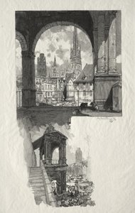 Rouen Illustré: Place de la Haute Vieille Tour; Édicule de la Fierté