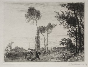Retour du marché de St. Jean-de-Mont - Auguste Louis Lepère