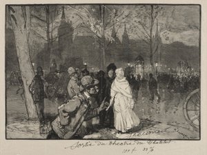 Sortie du Théâtre du Châtelet - Auguste Louis Lepère