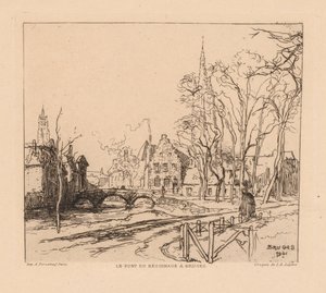 Le Pont du Béguinage à Bruges - Auguste Louis Lepère