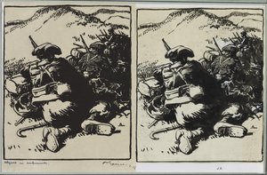 Alpins en embuscade - Auguste Louis Lepère