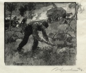 Arracheurs de bruyères, 1887 - Auguste Louis Lepère