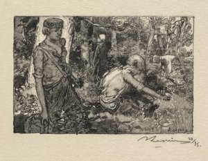 Forêt de Fontainebleau : Récolte de muguet, 1890