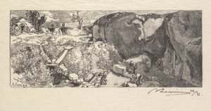 Forêt de Fontainebleau : Carrière de grès, 1890