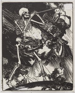 La Mort et les Passions fondant sur la Terre - Auguste Louis Lepère