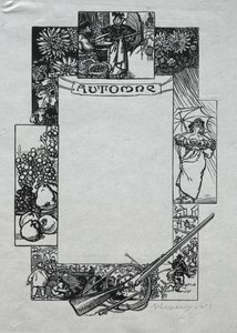 Almanach de Paris, 1897: Bordure décorative, Automne