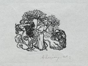 Almanach de Paris, 1897: Cul-de-lampe, Automne - Auguste Louis Lepère