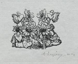 Almanach de Paris, 1897 : Queue de chapitre, Été, 1897 - Auguste Louis Lepère
