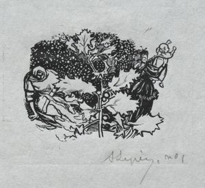 Almanach de Paris, 1897: Cul-de-lampe, Hiver - Auguste Louis Lepère