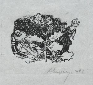 Almanach de Paris, 1897 : Cul-de-lampe, Hiver, 1897 - Auguste Louis Lepère