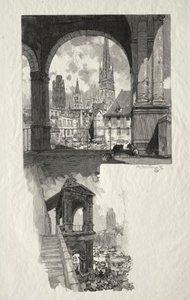 Rouen Illustré: Place de la Haute Vieille Tour; Édicule de la Fierté