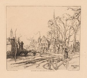 Le pont du Béguinage à Bruges, 1901 - Auguste Louis Lepère