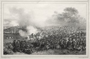 Album pour 1835 : Carré enfoncé... - Auguste Raffet