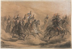 Charge de cavalerie, vers 1840
