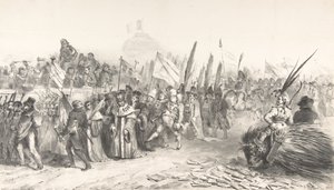 La grande revue du Juste-Milieu passant La Caricature, 30 octobre 1832 - Auguste Raffet