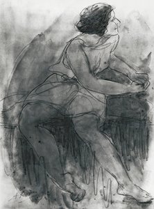 Isadora Duncan (1878-1927) (crayon et lavis sur papier)