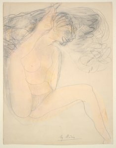 Nu - talon sur oreille - Auguste Rodin