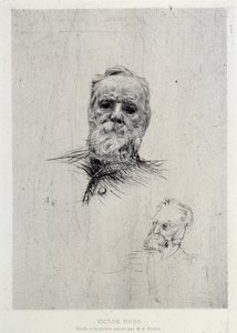Portrait de Victor Hugo (1802-1885), illustration de La Gazette des beaux-arts