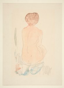 Nu assis, vu de dos - Auguste Rodin
