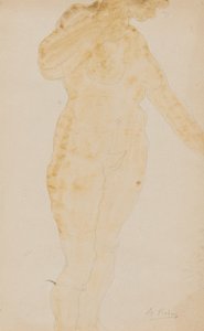 Femme nue debout, bras gauche étendu - Auguste Rodin