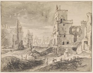 Bruxelles après le bombardement de 1695 - Augustin Coppens