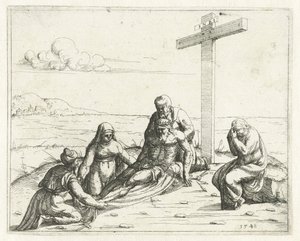 Déploration du Christ (série: Concordance Ancien et Nouveau Testament) - Augustin Hirschvogel