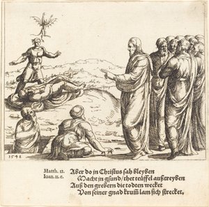 Le Christ guérit un démoniaque aveugle et muet