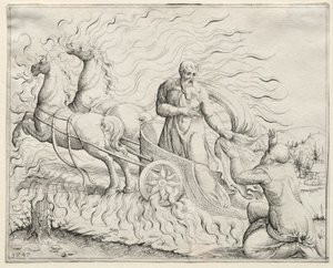 Élie monte au ciel - Augustin Hirschvogel