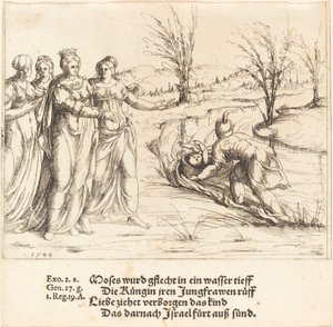 La découverte de Moïse - Augustin Hirschvogel
