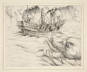 Jonas avalé par la baleine - Augustin Hirschvogel