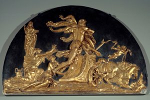 Le Feu ou Pluton enlevant Proserpine, bas-relief en stuc par Augustin Pajou