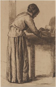 Vieille femme travaillant