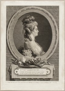 Louise Émilie, Baroness of *** - Augustin de Saint-Aubin
