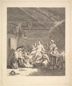 Après la nuit de noces, les draps doivent être montrés. De Voyage en Sibérie, 1767 - Augustin de Saint Aubin