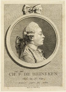 Portrait de Charles Frederick de Heincken - Augustin de Saint Aubin
