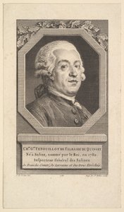 Portrait de Charles George Fenouillot de Falbaire de Quingey - Augustin de Saint Aubin