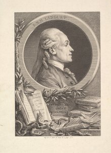 Portrait de Simon-Nicolas-Henri Linguet, 1773 - Augustin de Saint Aubin