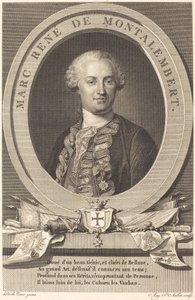 Marc René de Montalembert - Augustin de Saint Aubin after Maurice Quentin