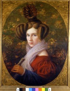 Portrait de Margherita Barezzi (1814-1840) première épouse de Giuseppe Verdi - Augusto Mussini