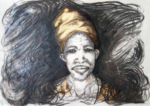 Portrait africain plein de joie - Augustus Caelthorne