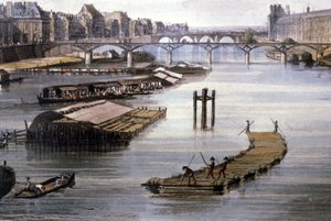 Transport de marchandises à Paris, vers 1810