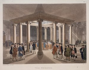 Bourse du charbon, Londres, 1808 - Augustus Charles Pugin, Thomas Rowlandson