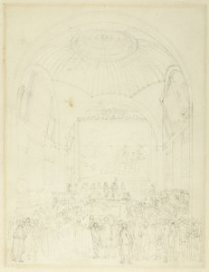 Étude pour la salle du conseil commun, Guild Hall, du Microcosme de Londres