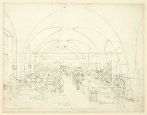 Étude pour le bureau des timbres, de Microcosm of London - Augustus Charles Pugin