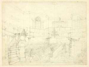 Étude pour la Magdalen Chapel, du Microcosme de Londres - Augustus Charles Pugin