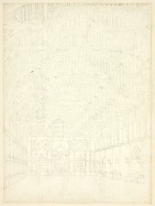 Étude pour Westminster Hall, de Microcosm of London - Augustus Charles Pugin
