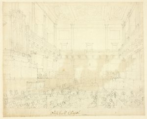 Étude pour la chapelle de Whitehall, de Microcosm of London