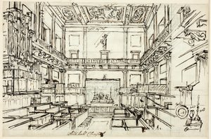 Étude pour la chapelle de Whitehall, de Microcosm of London - Augustus Charles Pugin